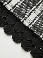 Checked Plaid Circle Linked Mini Skirt