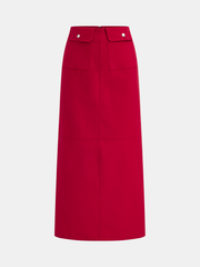 Decor Pocket Mid-Waist Maxi Skirt