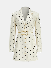 Polka Dot Belted Blazer Dress