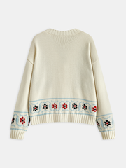 Horse Pattern Knit Cardigan