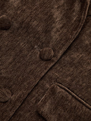 Double Breasted Velvet Blazer