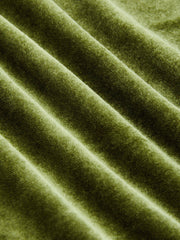 Belted Pleated Velvet Wide-Leg Pants