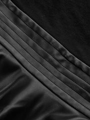 Faux Leather Peplum Long-Sleeve Top