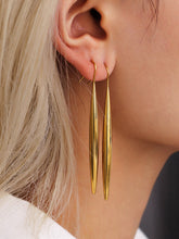 Golden Long Teardrop Drop Earrings