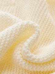 V-Neck Long-Sleeve Cropped Sweater