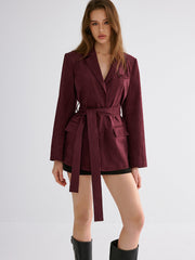 Minimal Belted Blazer