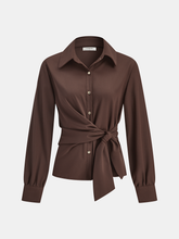 Tie-Waist Long Sleeve Shirt