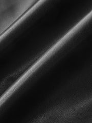 Belted Faux Leather Textured Jacket