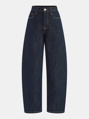 Mid-Waist Curved-Leg Jeans