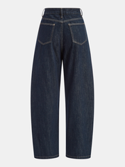 Mid-Waist Curved-Leg Jeans