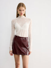 Faux Leather Mini Skirt
