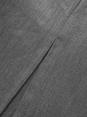 Faux Leather Paneled Slit Midi Skirt