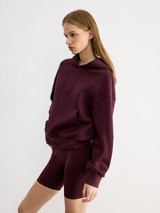 Letter Embroidered Loose Hoodie