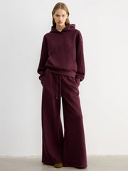 Drawstring Wide-Leg Knit Pants