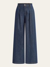 Mid-Waisted Wide-Leg Denim Pants