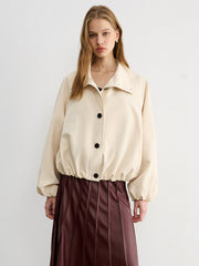 Collared Button Trench Coat