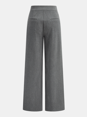 Metal Detail Wide-Leg Pants