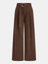 Corduroy Belted Wide-Leg Pants