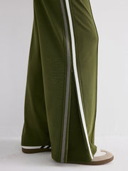 Side Stripe Slit Sweatpants