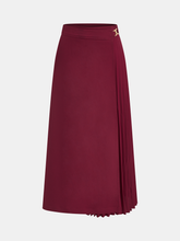 Asymmetric Pleated Maxi Skirt