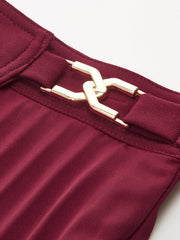 Asymmetric Pleated Maxi Skirt