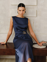 Belted Sleeveless Midi Dress