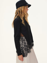 Lace Panel Knitted Sweater