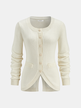 Tie-Back Button Knitted Cardigan