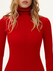 Wool-Blend Turtleneck Maxi Dress