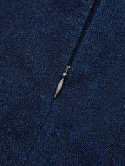 Double-Breasted Denim Sleeveless Mini Dress