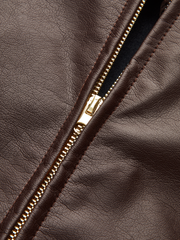 Faux Leather Knotted Top