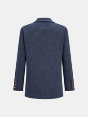 Lapel Blazer and Wide-Leg Pants Set