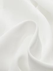 Pleated Cinched Waist Metal Button Blouse