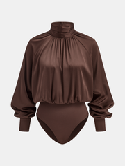 Satin Turtleneck Bodysuit