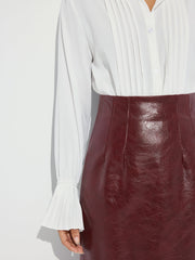 Faux Leather Pencil Skirt