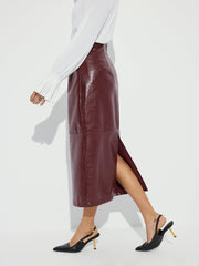 Faux Leather Pencil Skirt