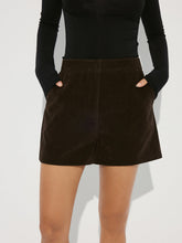 Mid-Waist Suede Effect Shorts