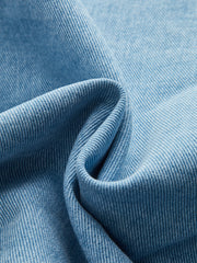 Distressed Detail Denim Paneled Jacket