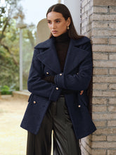 Double-Breasted Lapel Tweed Blazer