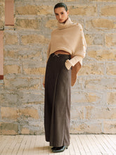 High-Waist Pleated Wide-Leg Pants