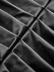 Faux Leather Ruched Mini Skirt