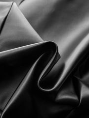 Faux Leather Asymmetric One-Shoulder Top