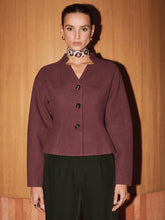Stand Collar Tweed Jacket