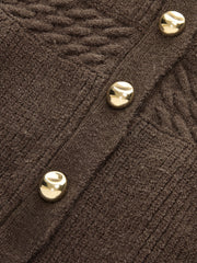 Shawl Collar Peplum Knit Cardigan