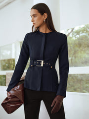 Tailored Belted Blazer