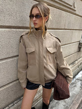 Oversized Long-Sleeve Utility Jacket