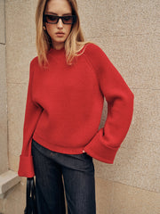 Cuffed Sleeve Oversized Sweater