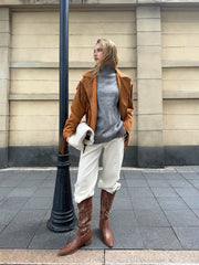 Lapel Collar Fringe Jacket