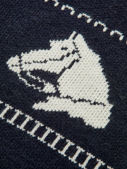 Horse-Pattern Wool-Blend Sweater