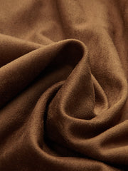 Metal Detail Suede Effect Asymmetric Maxi Skirt